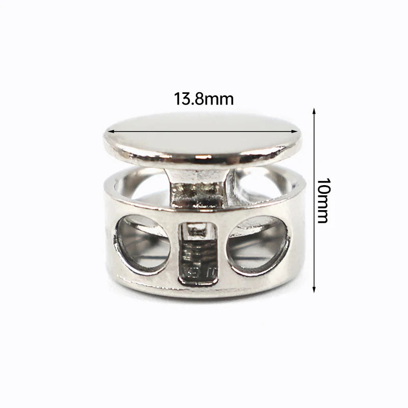 15/500Pcs Drawstring Tail Lock Metal Buckles Spring Snap Button Adjuster Stooper Clasp Rope Clip Hook Hardware Accessory
