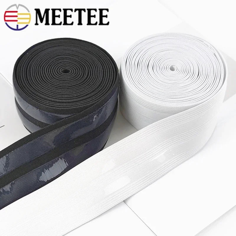 2/100Meters Elastic Band for Underwear 50mm Silicone Non-slip Webbing Rubber Belt Garment Ribbon DIY Sewing Accessories