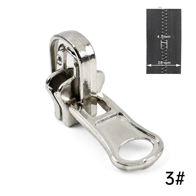 30/1000Pcs 3# 5# 8# Zipper Sliders for Resin Zip Reversible Double-sided Zippers Puller Head Garment Luggage Sew Zips Repair Kits