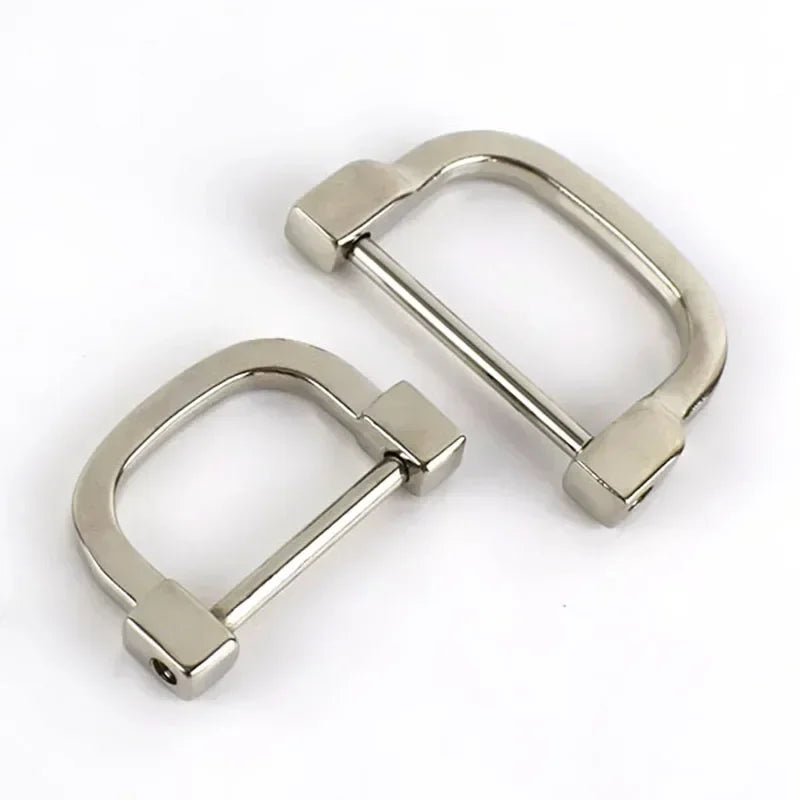 8/200Pcs Metal D Rings Buckle Removable Clasps Detachable Screw Clasp Handbag Strap Belt Webbing Hardware Accessories