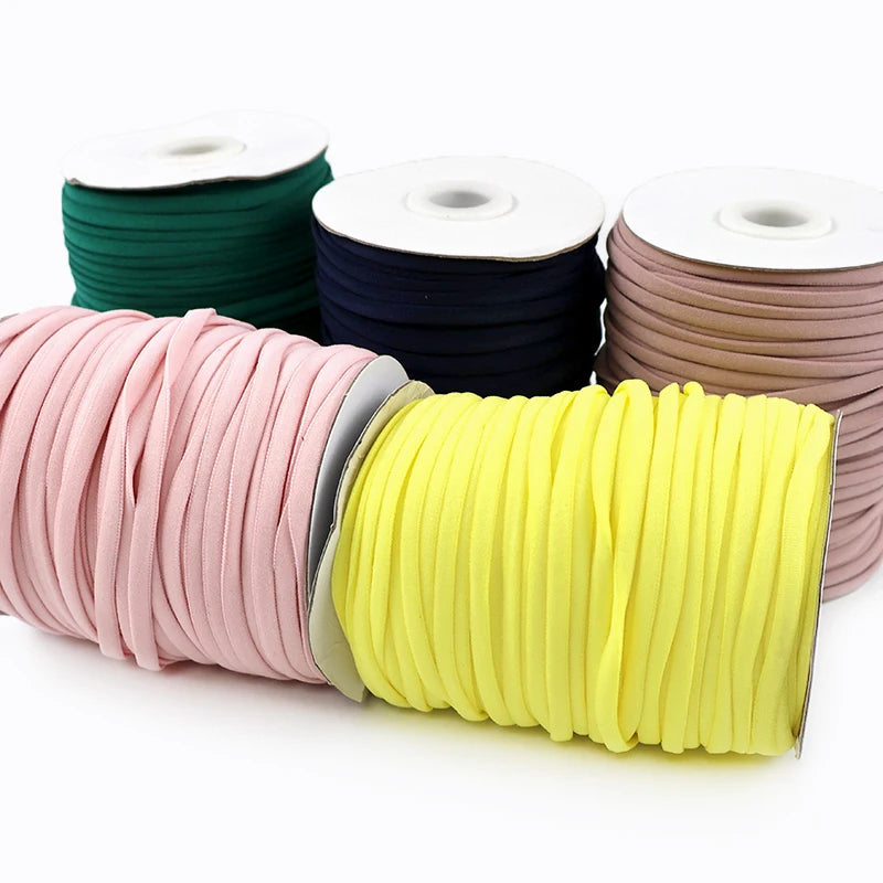 20/600M 3/5mm Elastic Rope Garment Round Rubber Ribbons Invisible Bra Loom Bands Hat Elasticity Ear Ropes Hairband Bungee Cord