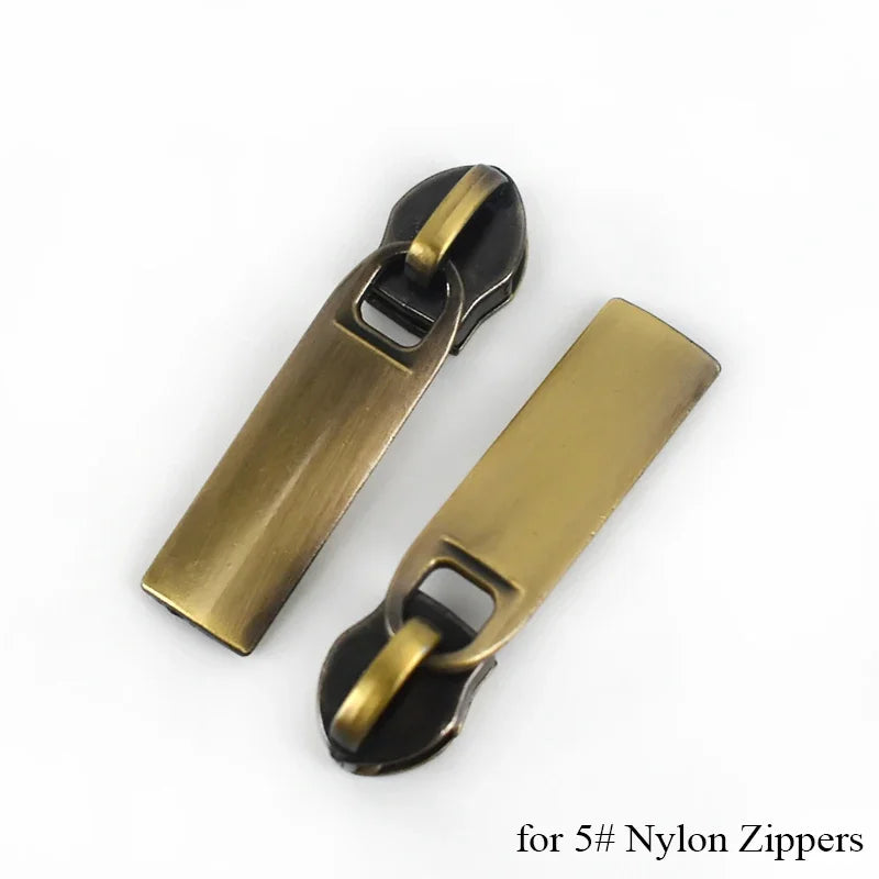8/200pcs Meetee Zipper Sliders for 3# 5# Nylon Zippers Down Jacket Pocket Zips Head Bag Zip Repair Kits DIY Sewing Accessories