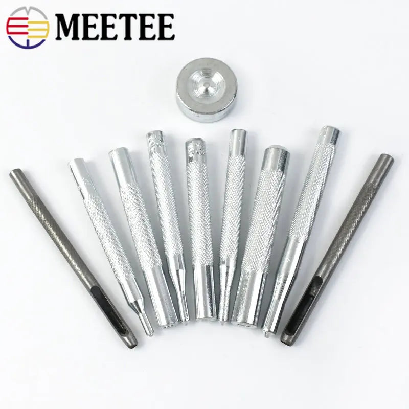 Meetee 1/30sets Snap Buttons Fastener Press Tool Kit DIY Manual Leather Craft Bag Button Buckle Installation Accessories