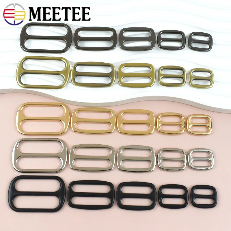 15/500Pcs 25/32/38/50mm Metal Tri Glide Slider Buckles Webbing Straps Adjuster Ring Buckle for Bag Strap DIY Hardware Accessories