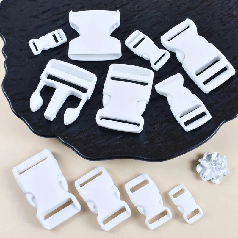 30/1000Pcs 10-38mm Plastic Release Buckles Backpack Strap Side Adjust Clip Clasp Webbing Belt Buckle Dog Collar Adjust Snap Hook