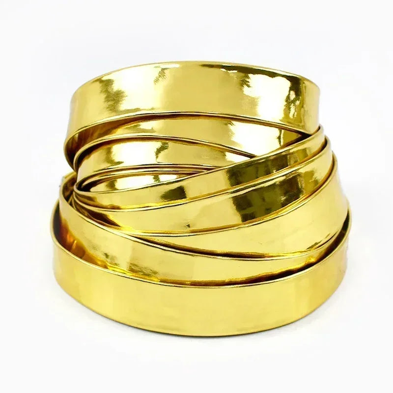 15/400Meters 5-20mm Mirror PU Ribbons Headdress Leather Cord Rope Bias Binding Tape DIY Jewelry Trim Clothes Edge Accessories