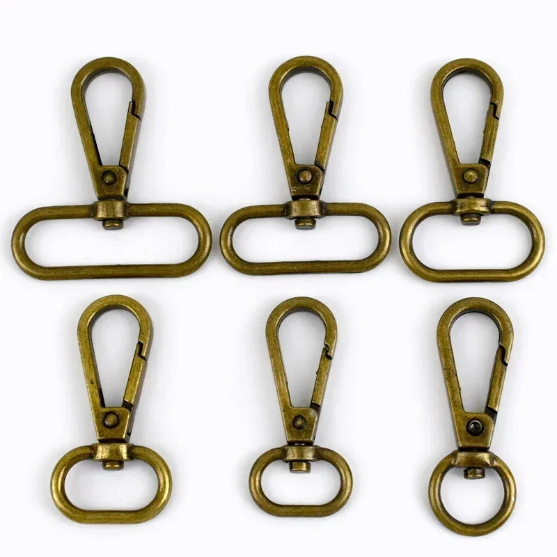 15/500Pcs Carabiner Clip Metal Buckles 13-50mm O Ring Snap Hook Dog Collar Swivel Trigger Lobster Clasp Hanger Buckle Bag Accessories
