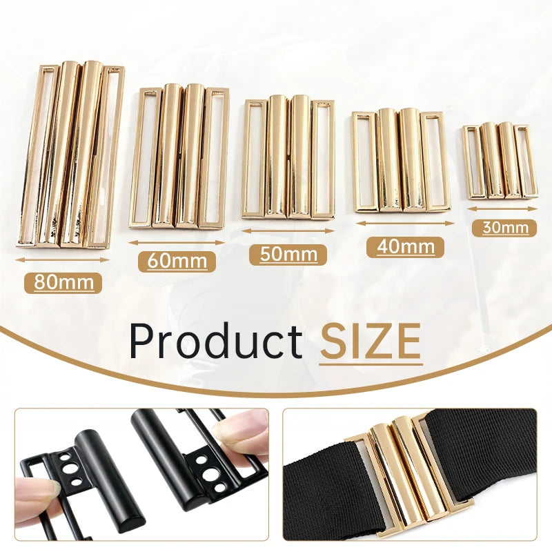 8/300Pcs 30-80mm Metal Belt Buckles Dress Waistband Clasp Coat Decorative Belts Buckle Clothing Waist Closure Clasps Accessories