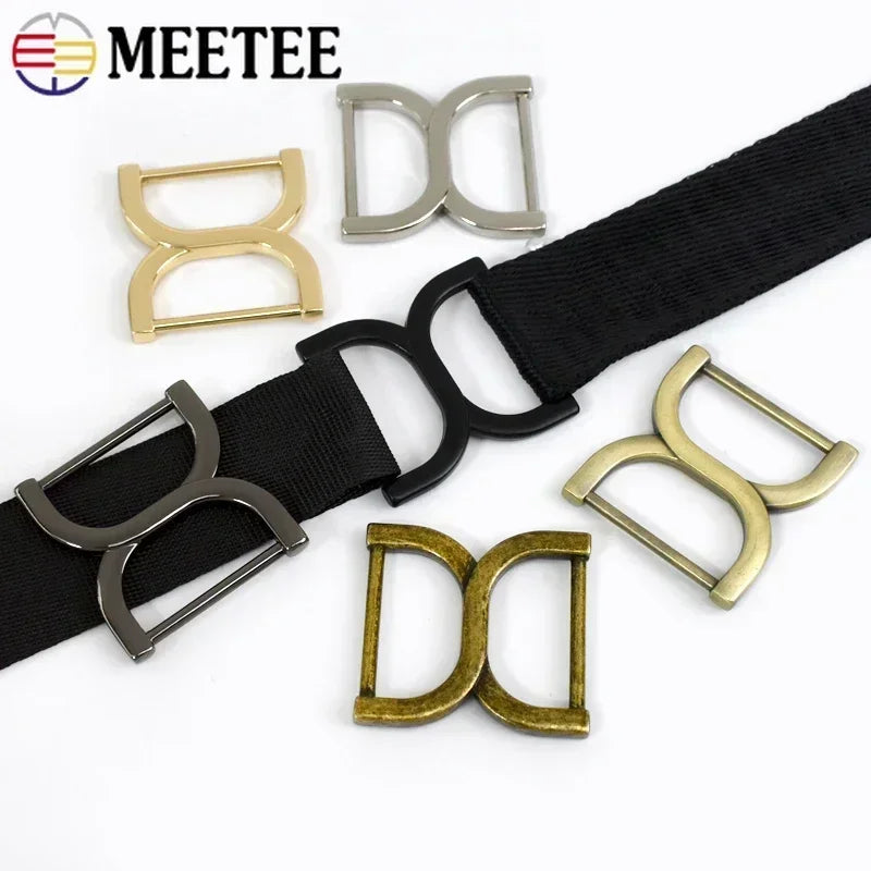 8/300Pcs Meetee 25mm Square Bag Buckles Shoes Garment Belt Buckle Clasp Handbag Strap Adjuster Snap Hooks DIY Accessories