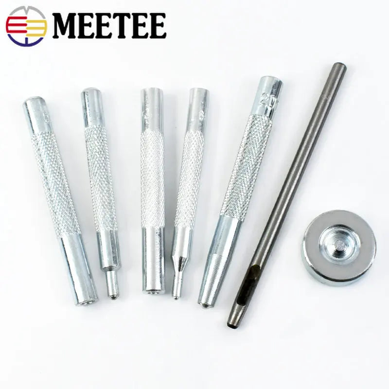 Meetee 1/30sets Snap Buttons Fastener Press Tool Kit DIY Manual Leather Craft Bag Button Buckle Installation Accessories