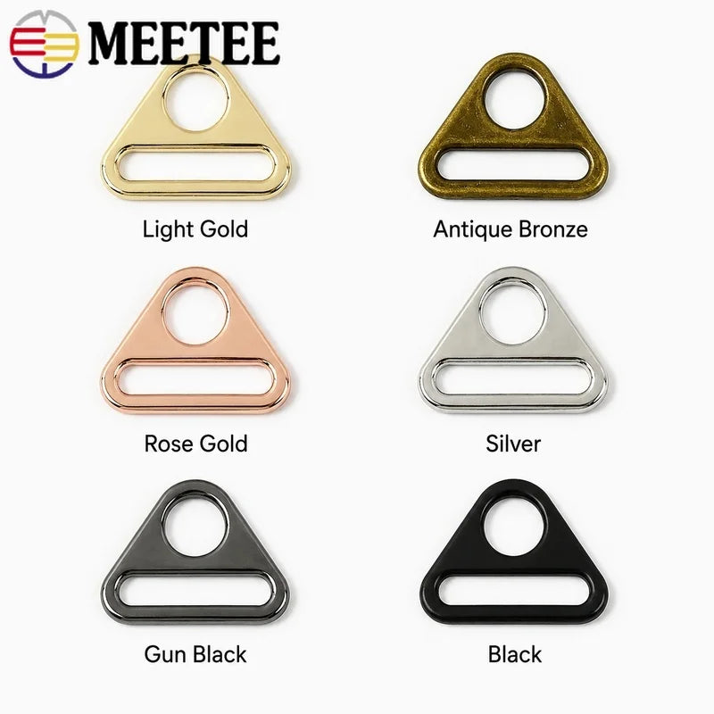 20/50/100Pcs 25mm Zinc Alloy Anti-Slip Triangle Buckles Strap Rings for Bikini Bras Handbags Garment Sewing Hardware Connection Craft