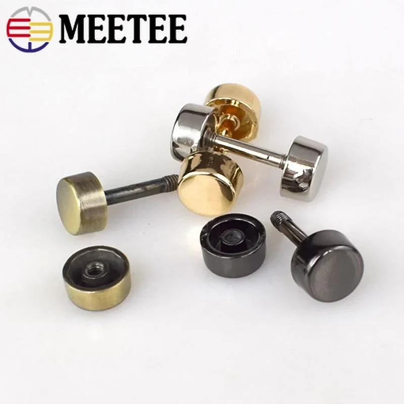 15/500pcs Meetee Metal Buckles Detachable Wheel Screw Buckle Bag Strap Belt Repair Kit Clasp DIY Luggage Sewing Hardware Accessories