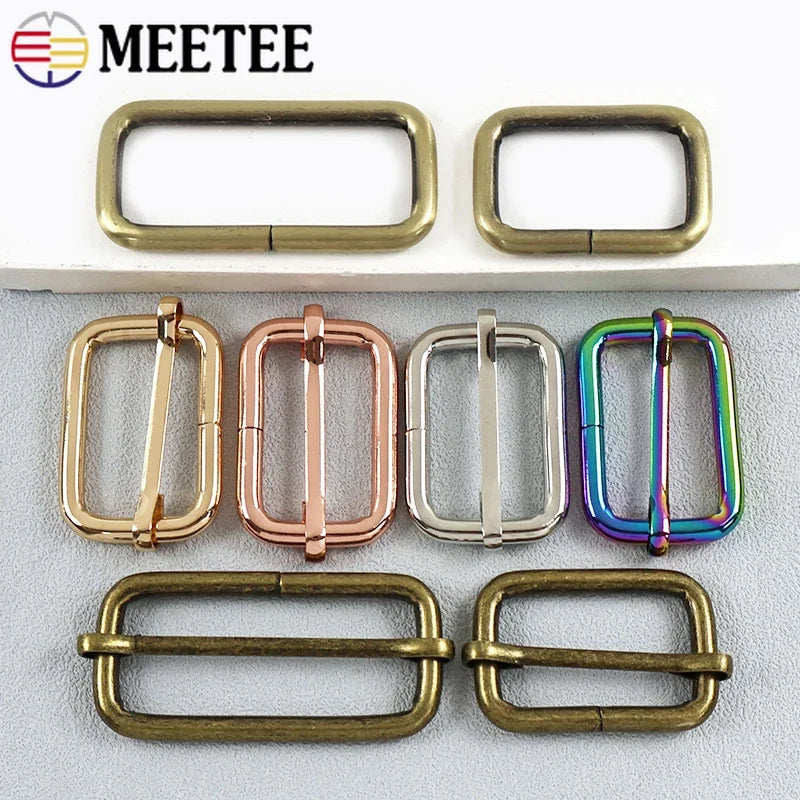 20/600Pcs 16-50mm D Ring Tri-glide Adjust Roller Pin Buckle Slider Clasp Handbag Bag Strap Web Connector Hook Hardware Accessoies