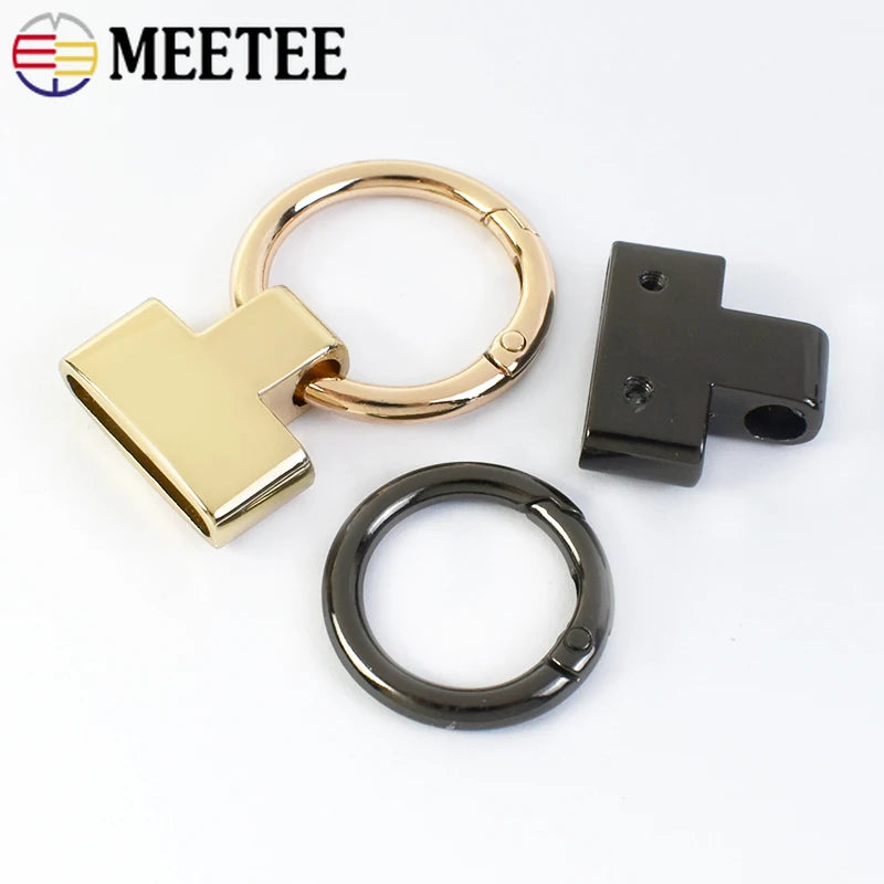 8/200Pcs 20/25mm Metal Ring Buckles Keychain Hook Bag Strap Connector Clasp Cord End Handbags DIY Sewing Hardware Accessories