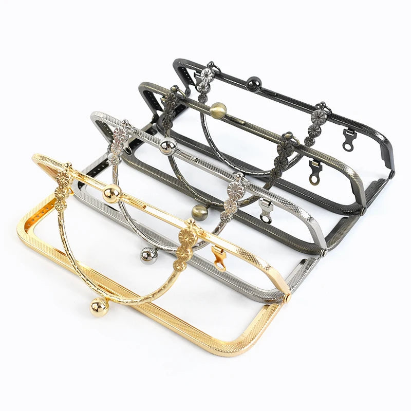 2/50Pcs 18cm/20cm Metal Purse Frame Bags Kiss Clasp Lock Handbag Clasps Clip Buckle DIY Bag Handle Making Hardware Accessories