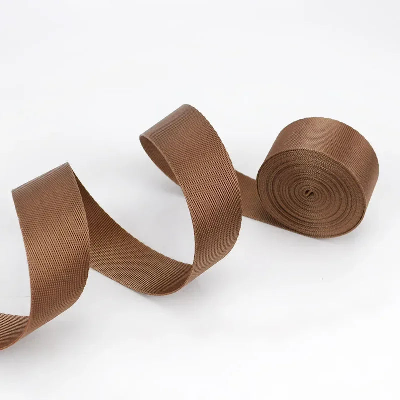8/200Meters Colorful Nylon Webbing Strap 20-50mm Decor Ribbon Backpack Safety Belt Bias Binding Tape DIY Clothes Sewing Accessories