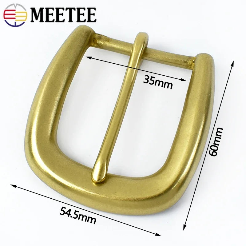 2/50Pcs 35MM Brass Belt Buckle Men's Belts Head Women's Casual Single Pin Buckles DIY Leather Craft Accessories