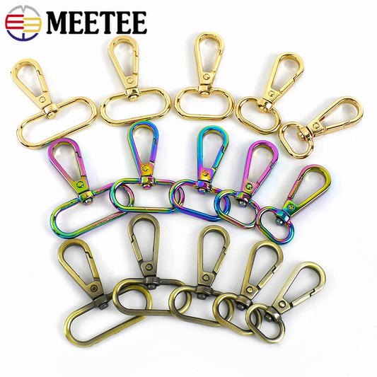 20Pcs Carabiner Clip Metal Buckles 13-50mm O Ring Snap Hook Dog Collar Swivel Trigger Lobster Clasp Hanger Buckle Bag Accessories