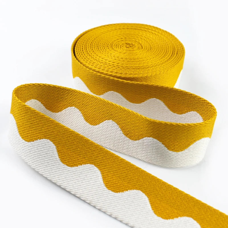 5/150Yards 38mm Nylon Webbing Tapes for Bag Strap Decorative Canvas Ribbons Sewing Bias Lace Trimming Belt Binding Accessories