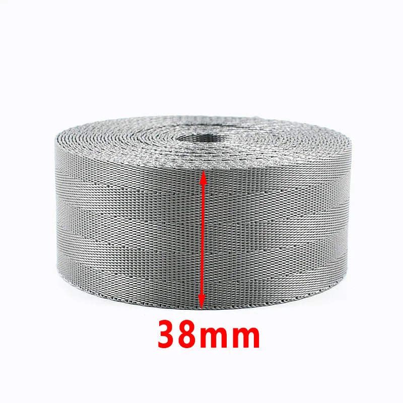 8/200Yards 25/38mm 1mm Thick Webbing Nylon Canvas Webbings Ribbon for Backpack Strap Belt Sling Tape Sewing Bia Binding Supplies