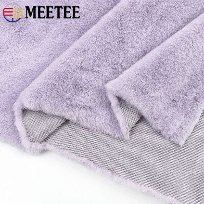 100/2500*50cm Faux Fur Fabric 8mm Pile Soft Plush Fabrics for Toys Sofa Home Decoration Cotton Dolls DIY Clothes Sewing Handmade
