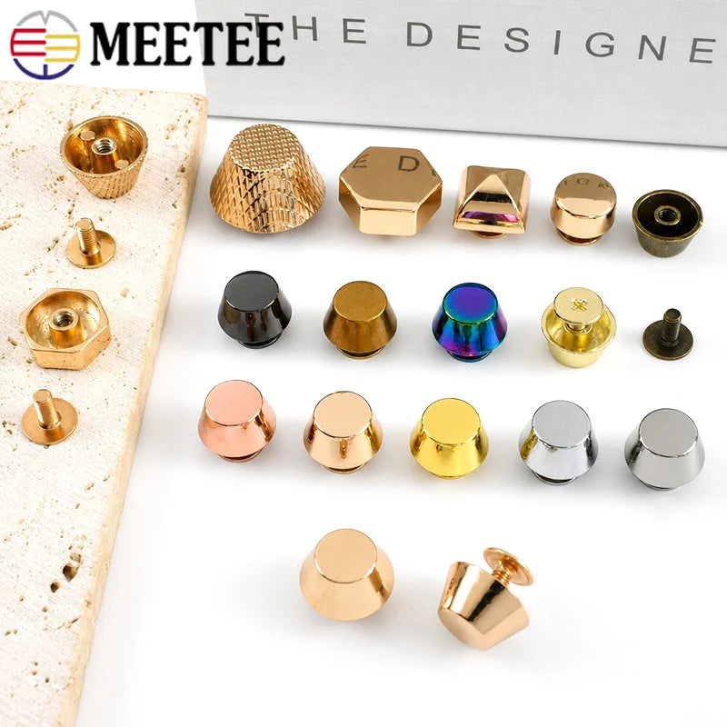 30/1000Pcs Metal Rivets Screw Studs Button Mushroom Rivet Nail Buckle Handbag Protecting Feet Clasp Leather Crafts Accessories