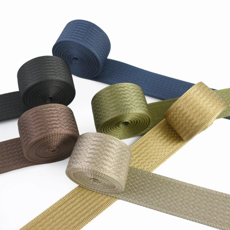 2/50M 38mm 2.4mm Thick Polyester Webbing Straps Bag Backpack Tape Band Pet Leash Knapsack Strapping DIY Sewing Accessories