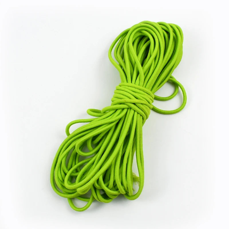 5mm Round Elastic Rope 10/300Meters Color Rubber Bands HairBand Elasticity Band Belt Drawstring Bungee Cord Sewing Supplies
