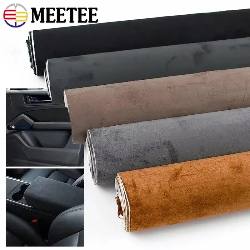50/100*143cm Suede Self-adhesive Fabric Car Interior Trim Velvet Fabrics Synthetic Leather Cloth DIY Accessories