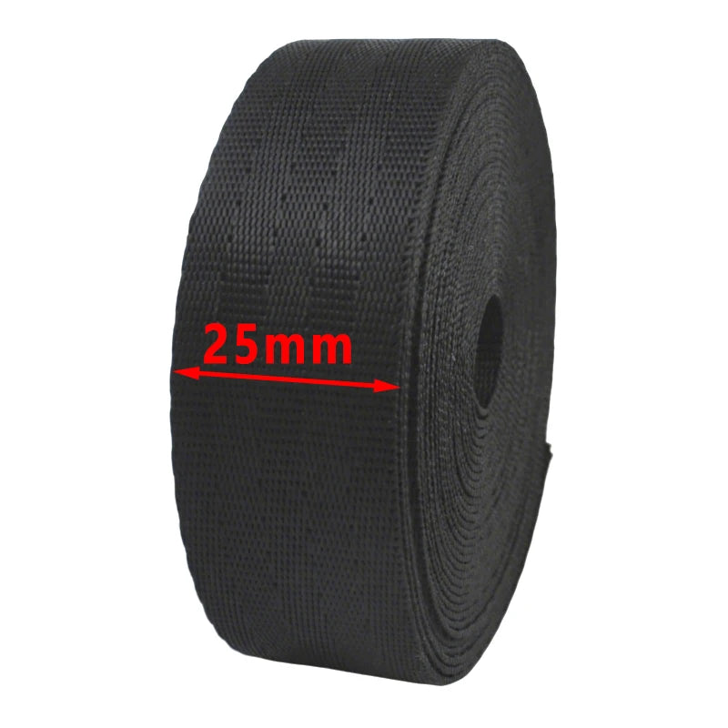 8/200Yards 25/38mm 1mm Thick Webbing Nylon Canvas Webbings Ribbon for Backpack Strap Belt Sling Tape Sewing Bia Binding Supplies