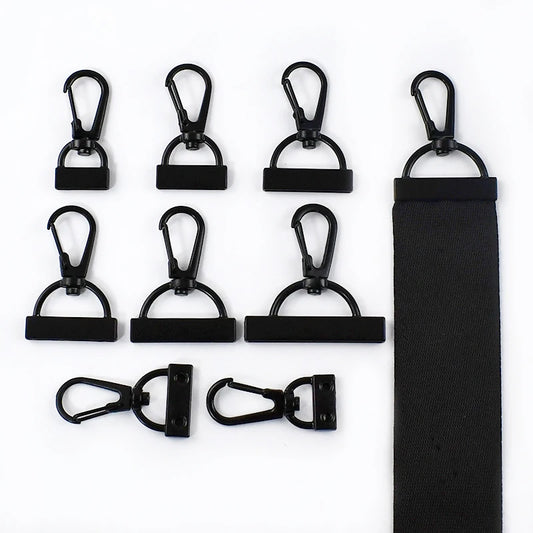 30/1000Pcs Metal Buckle 15-38mm Black Trigger Snap Hook Handbag Strap Tail Screw Carabiner Clip Clasp Lobster Clasps Repair Kits