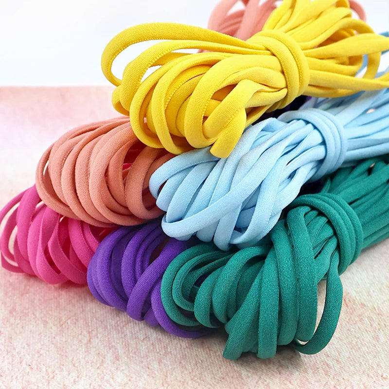 20/600M 3/5mm Elastic Rope Garment Round Rubber Ribbons Invisible Bra Loom Bands Hat Elasticity Ear Ropes Hairband Bungee Cord
