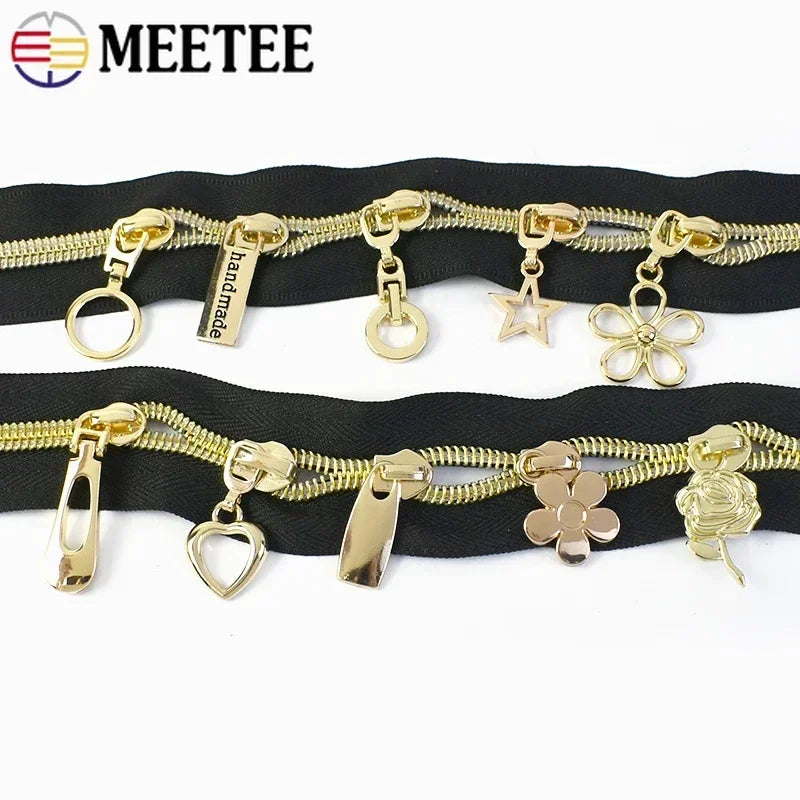 8/300Pcs 5# Zipper Sliders For Nylon Zip Bag Shoes Zippers Puller Clothes Coat Zips Repair Kit DIY Sewing Accessories