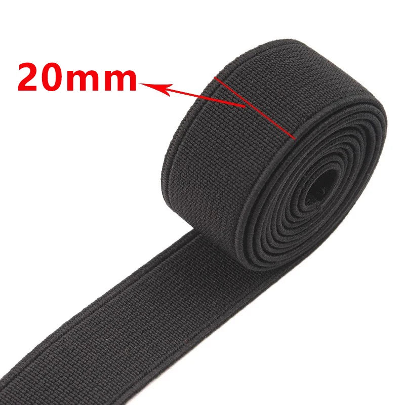 8/300Meters Black Elastic Band 10-80mm Nylon Elastics Webbing Tape for Waistband Rubber Bands Apparel Bungee Cord Sewing Trimming