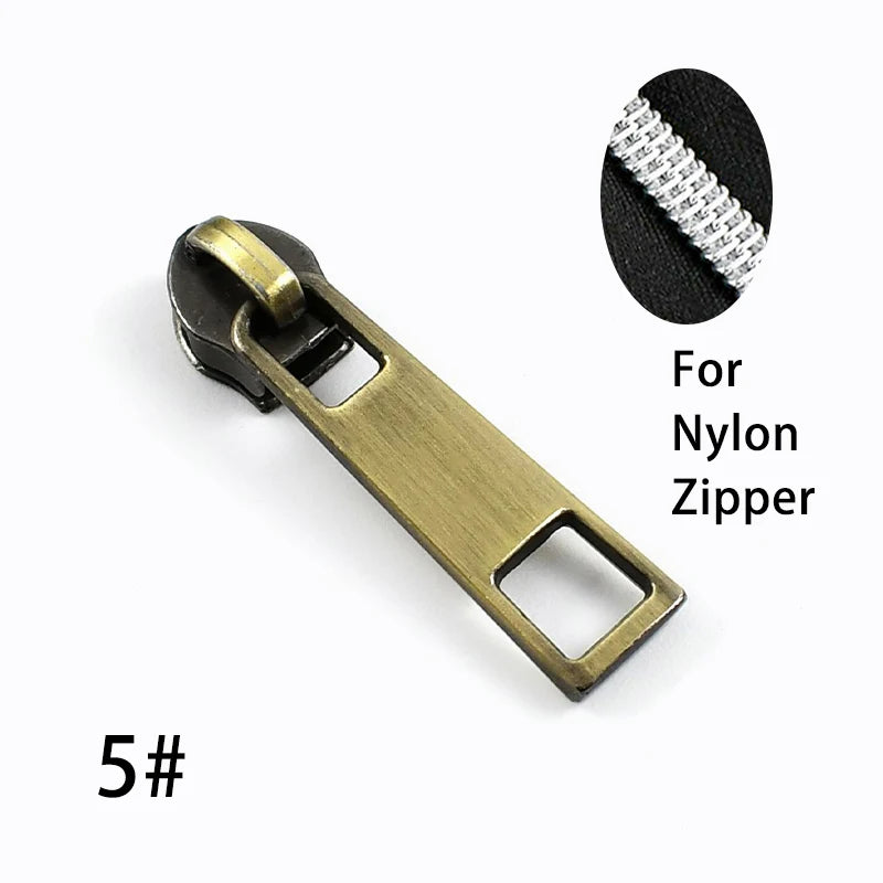 8/200 Pcs 5# Zipper Head Auto Lock for Metal or Nylon Zippers Slider Zip Repair DIY Bags Garment Zips Closure Sewing Accessories