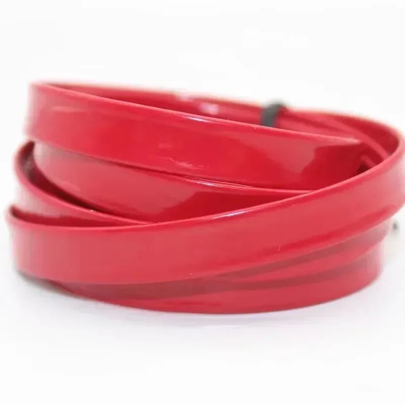 15/400Meters 5-20mm Mirror PU Ribbons Headdress Leather Cord Rope Bias Binding Tape DIY Jewelry Trim Clothes Edge Accessories