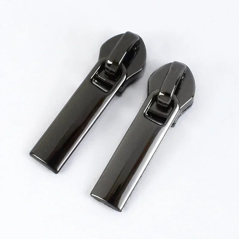 30/500Pcs 3# 5# Zipper Puller Sliders for Nylon Zippers Bag Pocket Zips Head Repair Kits DIY Clothing Sewing Accessories