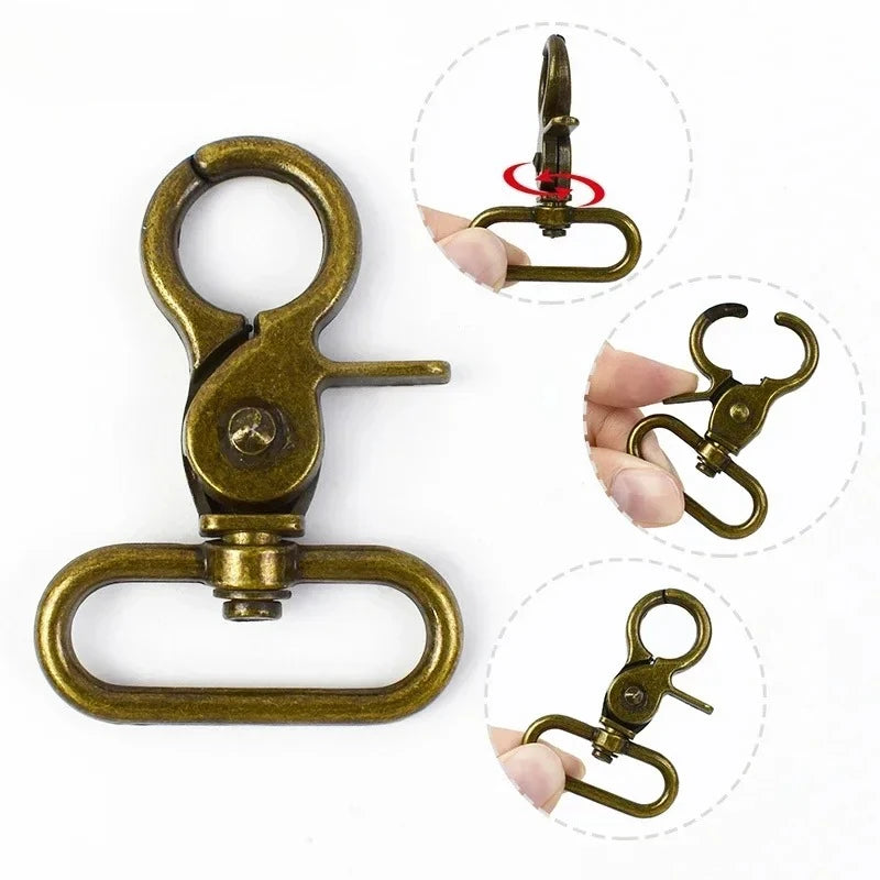 20/700Pcs 10-50mm Metal Snap Hook Carabiner Lobster Clasp Trigger Clip O Ring Metal Buckles for Bag Strap Hooks Buckle Accessories