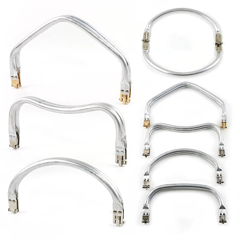 3/100Pcs Aluminium Tube Purse Frame Metal Wallet Kiss Lock Clasp Clutch Repair Handle Woven Bag Invisible Bracket Hardware Supply