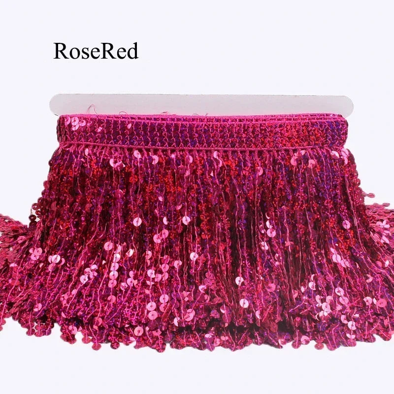 3/120Meters 16cm Sequin Tassel Lace for Sewing Clothes Wedding Dress Fringe Ribbon Curtain Decorative DIY Garment Accessories