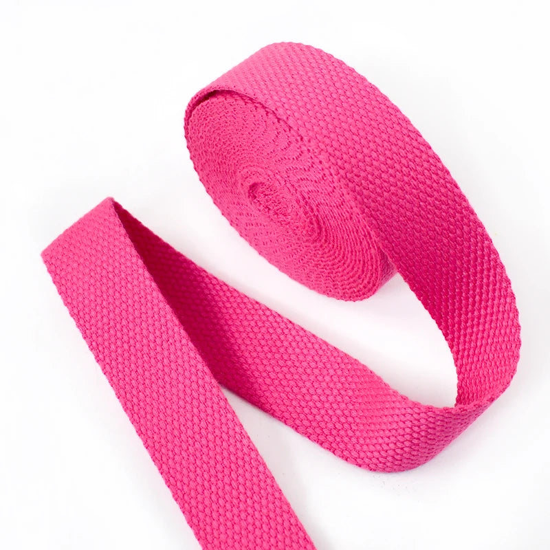 8/200Meters 20-50mm 1.3mm Thick Cotton Canvas Webbing Tape Bag Straps Backpacks Ribbons Dog Collars Clothes DIY Sewing Accessories
