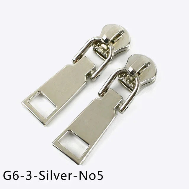 15/500Pcs 3# 5# Zipper Sliders for Metal Zippers Repair Kit Jackets Zips Head DIY Luggage Bags Clothing Sewing Accessories