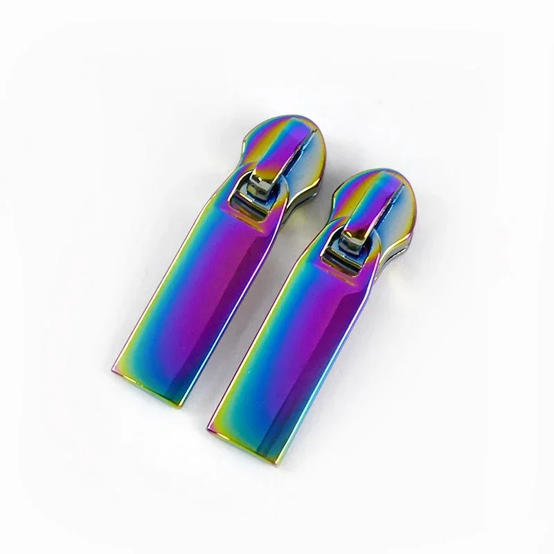 8/200Pcs 5# Zipper Slider for Nylon Zip Tapes Colorful Zips Head Bags Clothes Puller Repair Kit DIY Sewing Hardware Accessory