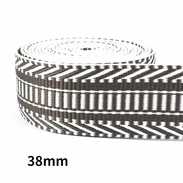 3/100Meters 38/50mm Polyester Jacquard Webbing Tapes Thick Ribbon Bag Strap Belt for DIY Clothes Bias Binding Sewing Accessories