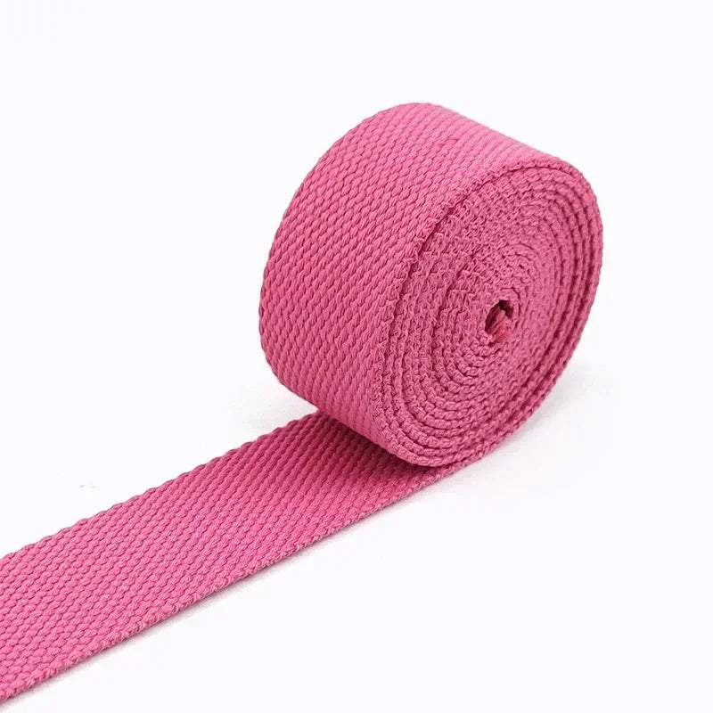 5/150M 20/25/32/38/50mm 2mm Thick Webbing Polyester Cotton Canvas Webbings Ribbon for Backpack Strap Belt Tape Garment Woven Band