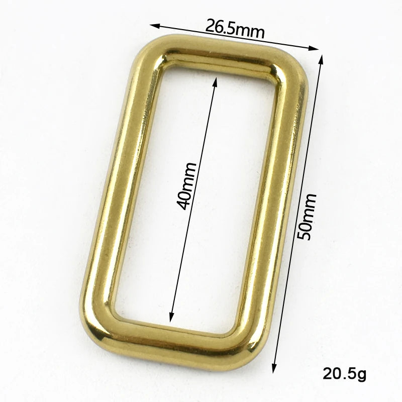 3/100Pcs Solid Brass D Ring Adjuster Clasp Tri-Glide Slider Buckles Backpack Strap Webbing Belt Buckle DIY Hardware Accessories
