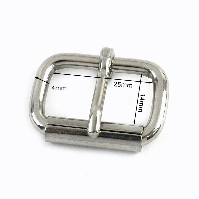 2/70Pcs Stainless Steel Roller Buckles Belts Hardware Pin Buckle for Webbing Strap Adjustment Shoe Clasp