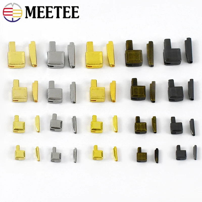 30/800Sets Metal Repair Zipper Stopper Open End Zip Slider Insert Box DIY Sewing Zippers Accessories Clothes Replacement Kit