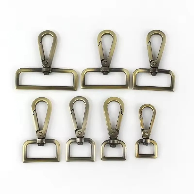 15/400Pcs 16/20/26/32/38mm Metal Buckles Bag Strap Lobster Swivel Carabiner Snap Hook Collar KeyChain DIY Bags Hardware Accessories