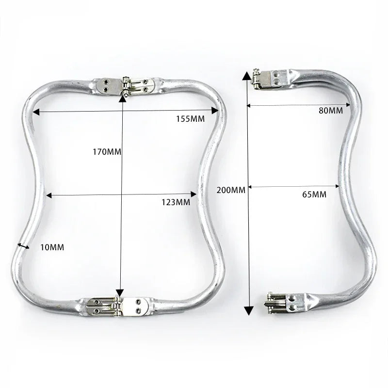 3/100Pcs Aluminium Tube Purse Frame Metal Wallet Kiss Lock Clasp Clutch Repair Handle Woven Bag Invisible Bracket Hardware Supply
